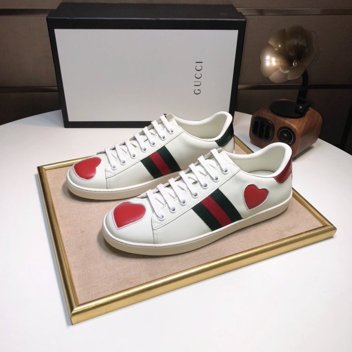 Gucci Womens Shoes Fashion Sneakers Lace-Up Luxury Brand Women's Ace Embroidered Sneaker with Original Box