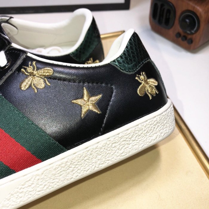 Gucci Womens Shoes Fashion Sneakers Lace-Up Luxury Brand Women's Ace Embroidered Sneaker with Original Box