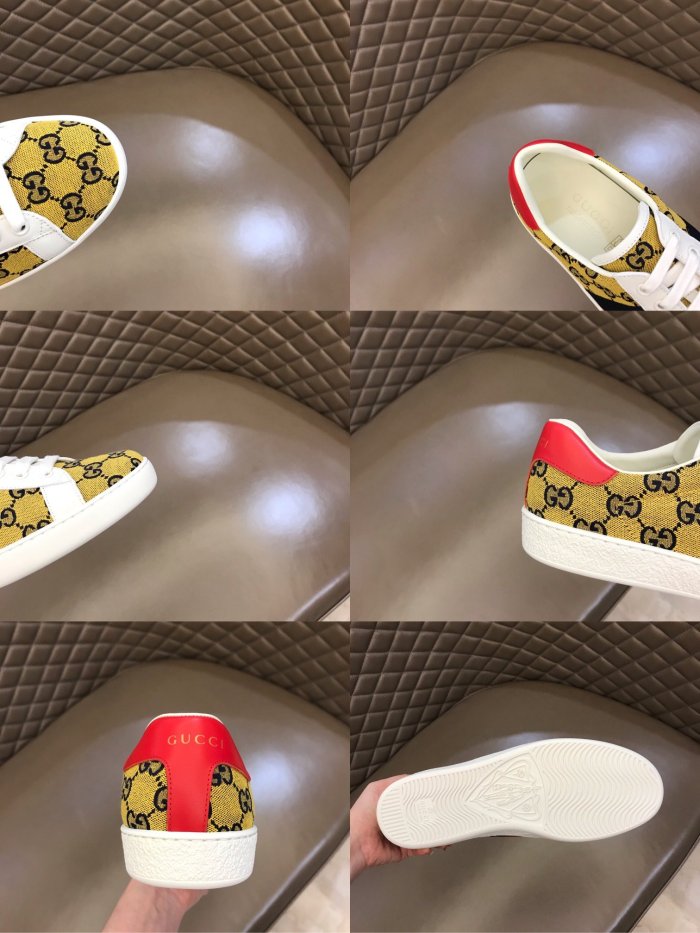 Gucci Womens Shoes Fashion Sneakers Lace-Up Luxury Brand Women's Ace Embroidered Sneaker with Original Box