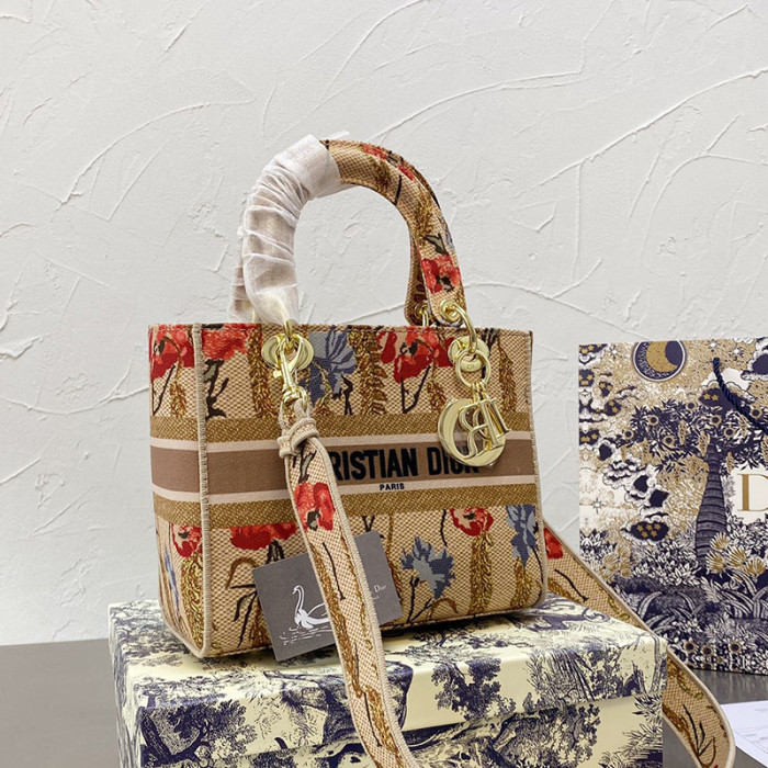 Dior Womens Bags Handbags Luxury Fashion MEDIUM LADY D-LITE BAG with Original Box