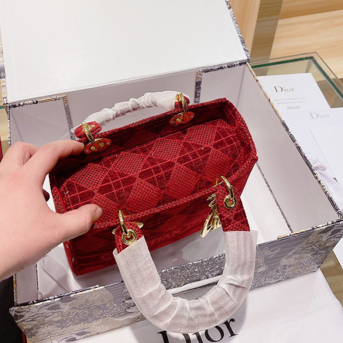 Dior Womens Bags Handbags Luxury Fashion MEDIUM LADY D-LITE BAG with Original Box