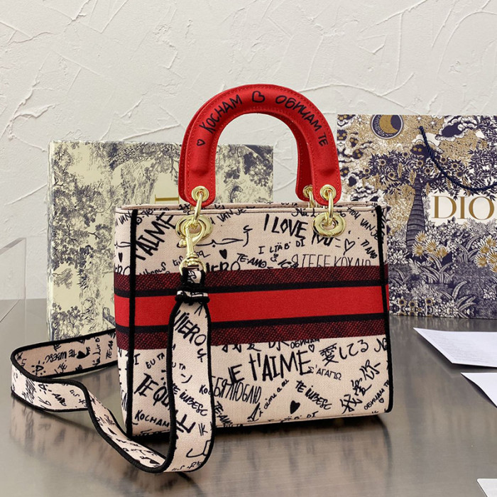 Dior Womens Bags Handbags Luxury Fashion MEDIUM LADY D-LITE BAG with Original Box