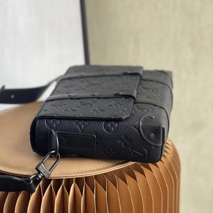 Louis Vuitton Womens and Mens Unisex Bags Luxury Brand TRUNK MESSENGER Taurillon Monogram leather M57726 with Original Box