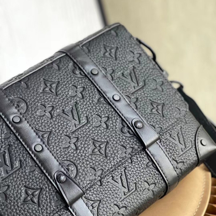 Louis Vuitton Womens and Mens Unisex Bags Luxury Brand TRUNK MESSENGER Taurillon Monogram leather M57726 with Original Box
