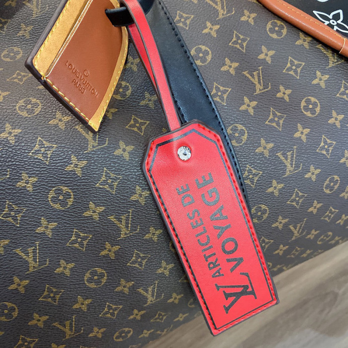 Louis Vuitton Womens and Mens Unisex Bags Luxury Brand KEEPALL BANDOULIÈRE 50 Monogram coated canvas and cowhide leather M56855