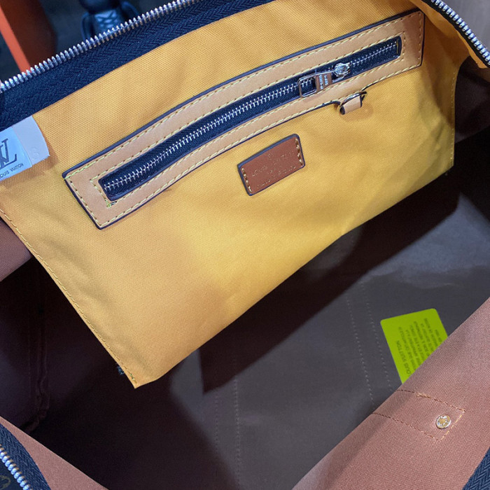 Louis Vuitton Womens and Mens Unisex Bags Luxury Brand KEEPALL BANDOULIÈRE 50 Monogram coated canvas and cowhide leather M56855