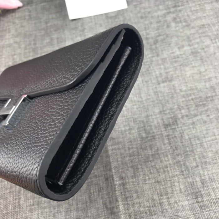 Hermes Womens Mens Wallets Purse Constance Clutch Leather Design Coin Bag with Original Box