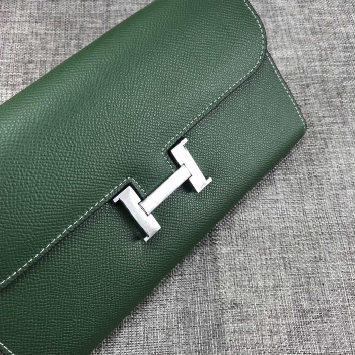 Hermes Womens Mens Wallets Purse Card Holder Leather Long Design Coin Bag with Original Box