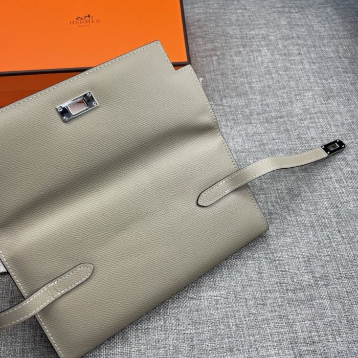 Hermes Womens Mens Wallets Purse Kelly Bag Clutch Leather Design Coin Bag with Original Box