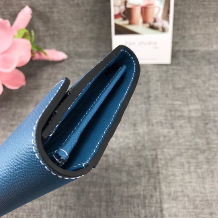 Hermes Womens Mens Wallets Purse Card Holder Leather Long Design Coin Bag with Original Box