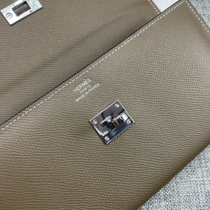 Hermes Womens Mens Wallets Purse Kelly Bag Clutch Leather Design Coin Bag with Original Box