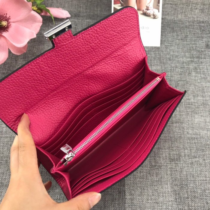 Hermes Womens Mens Wallets Purse Card Holder Leather Long Design Coin Bag with Original Box