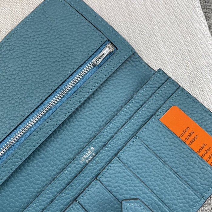 Hermes Womens Mens Wallets Purse Long Clutch Leather Design Coin Bag with Original Box