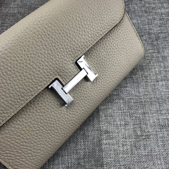 Hermes Womens Mens Wallets Purse Card Holder Leather Long Design Coin Bag with Original Box