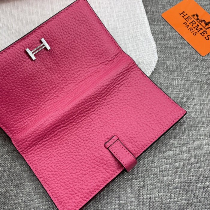 Hermes Womens Mens Wallets Purse Long Clutch Leather Design Coin Bag with Original Box