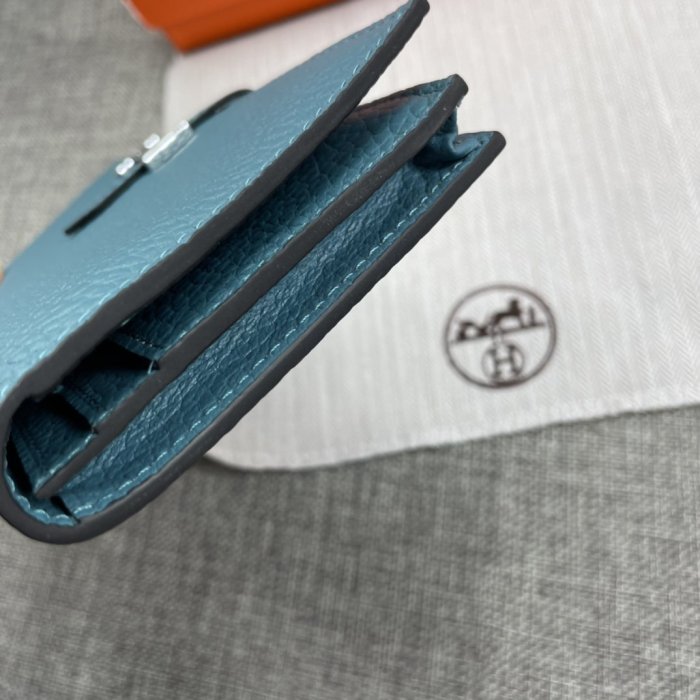 Hermes Womens Mens Wallets Purse Long Clutch Leather Design Coin Bag with Original Box