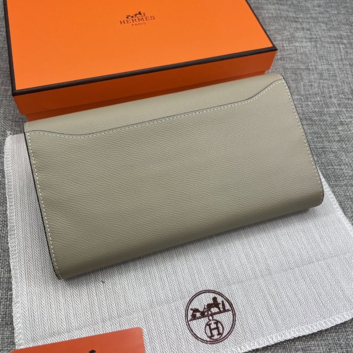 Hermes Womens Mens Wallets Purse Constance Clutch Leather Design Coin Bag with Original Box