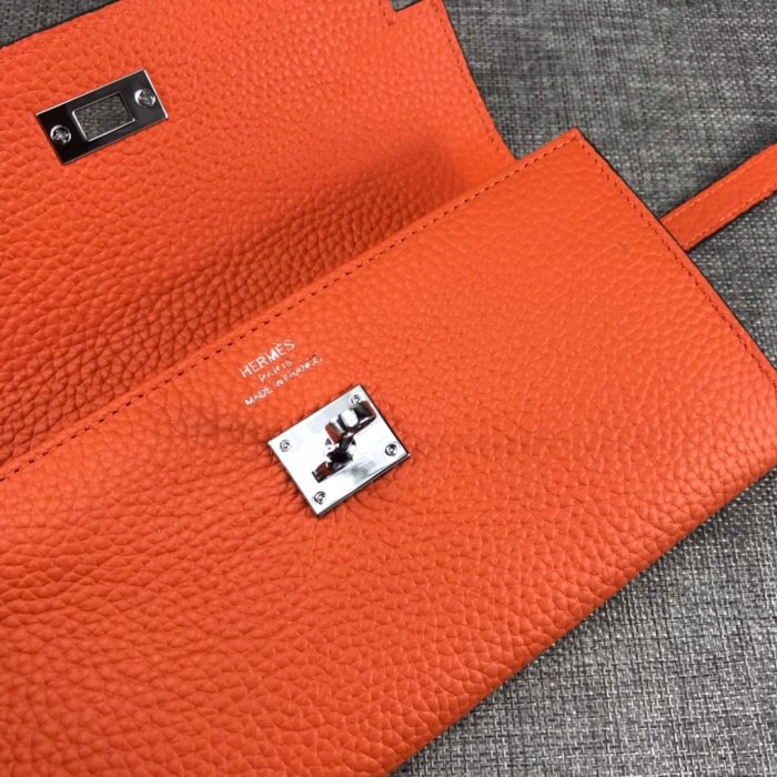 Hermes Womens Mens Wallets Purse Kelly Bag Clutch Leather Design Coin Bag with Original Box