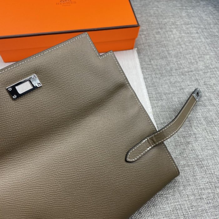 Hermes Womens Mens Wallets Purse Kelly Bag Clutch Leather Design Coin Bag with Original Box