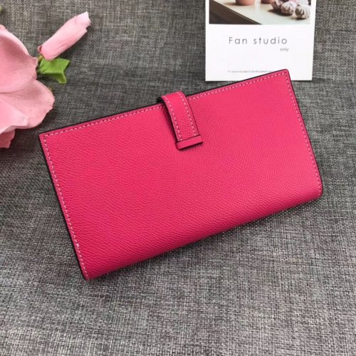 Hermes Womens Mens Wallets Purse Bearn Clutch Leather Design Coin Bag with Original Box