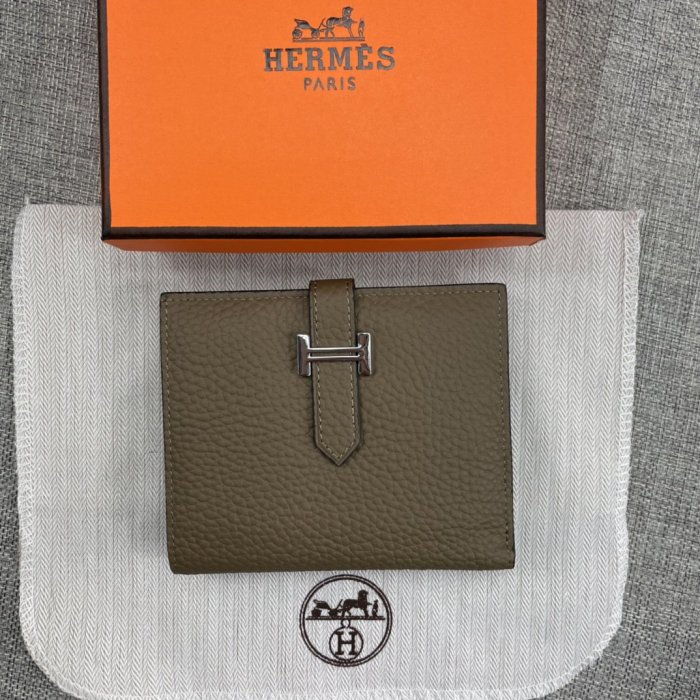 Hermes Womens Mens Wallets Purse Card Holder Leather Design Coin Bag with Original Box