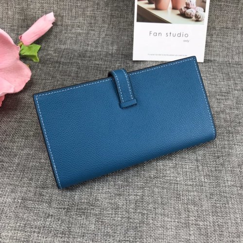 Hermes Womens Mens Wallets Purse Bearn Clutch Leather Design Coin Bag with Original Box