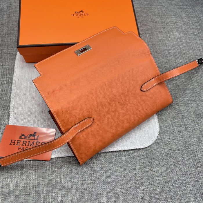 Hermes Womens Mens Wallets Purse Kelly Bag Clutch Leather Design Coin Bag with Original Box