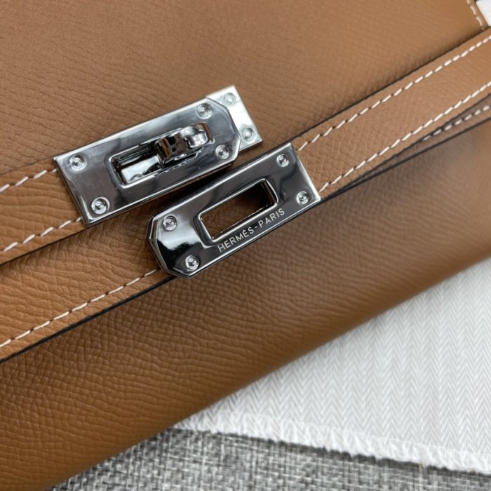 Hermes Womens Mens Wallets Purse Kelly Bag Clutch Leather Design Coin Bag with Original Box