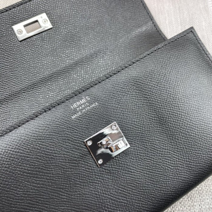 Hermes Womens Mens Wallets Purse Kelly Bag Clutch Leather Design Coin Bag with Original Box