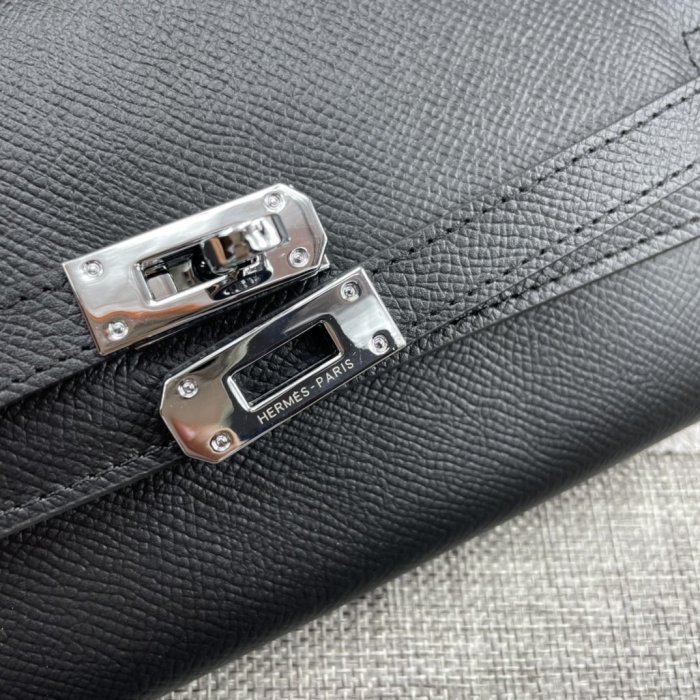 Hermes Womens Mens Wallets Purse Kelly Bag Clutch Leather Design Coin Bag with Original Box