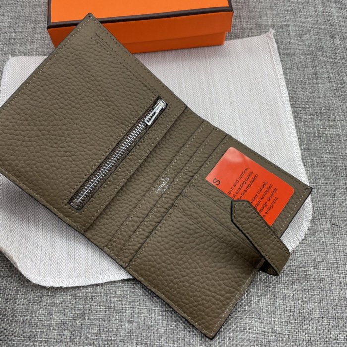 Hermes Womens Mens Wallets Purse Card Holder Leather Design Coin Bag with Original Box