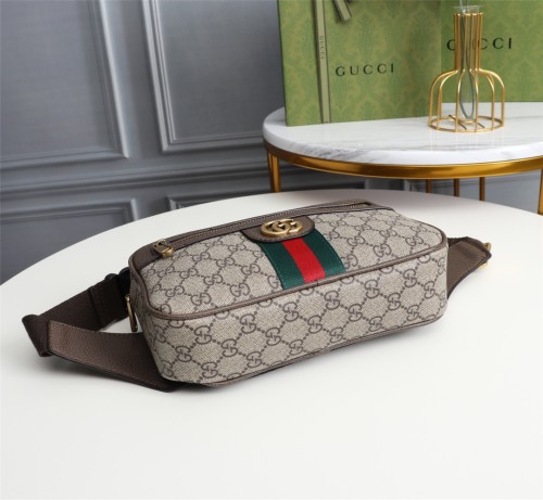 Gucci Mens Bags Crossbody Belts Bags Luxury Brand 574796 97SIT 8747 GG Ophidia Supreme Canvas Bags for Men with Original Box