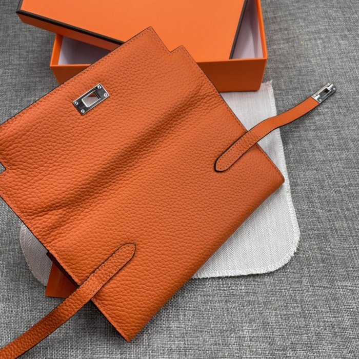 Hermes Womens Mens Wallets Purse Kelly Bag Clutch Leather Design Coin Bag with Original Box