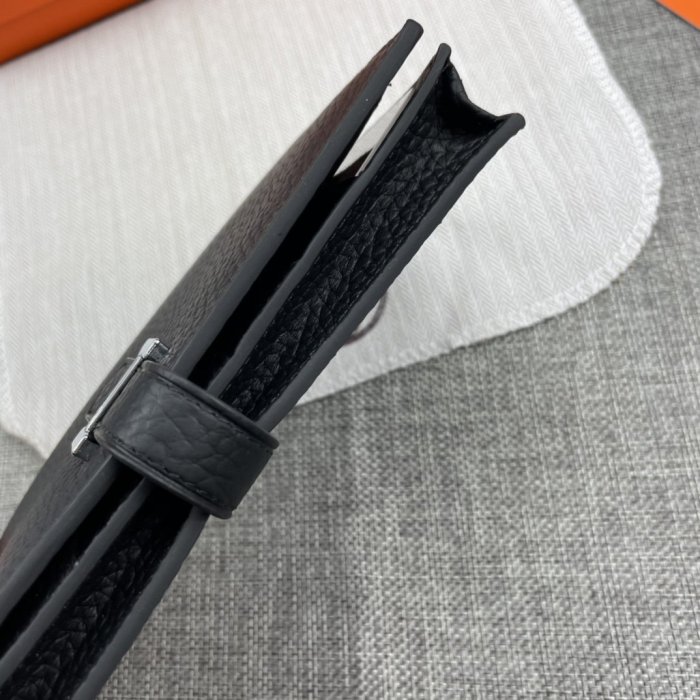 Hermes Womens Mens Wallets Purse Long Clutch Leather Design Coin Bag with Original Box