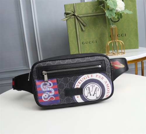 Gucci Mens Bags Crossbody Belts Bags Luxury Brand GG Supreme Canvas Bags for Men with Original Box