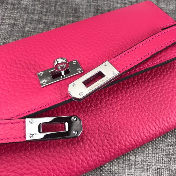 Hermes Womens Mens Wallets Purse Kelly Bag Clutch Leather Design Coin Bag with Original Box