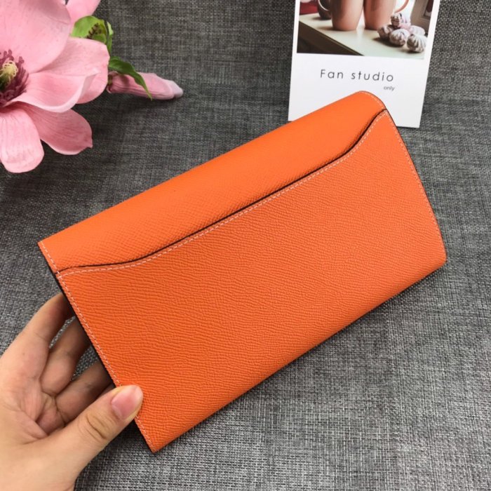 Hermes Womens Mens Wallets Purse Card Holder Leather Long Design Coin Bag with Original Box