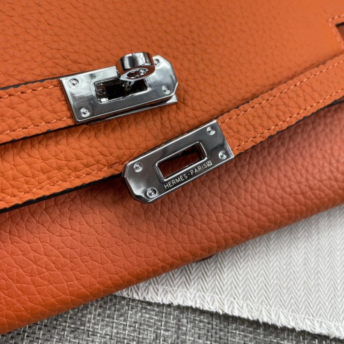 Hermes Womens Mens Wallets Purse Kelly Bag Clutch Leather Design Coin Bag with Original Box