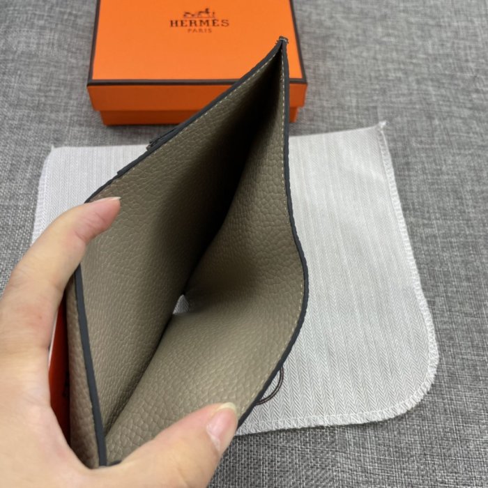 Hermes Womens Mens Wallets Purse Card Holder Leather Design Coin Bag with Original Box