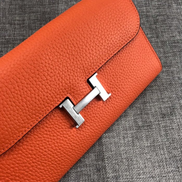 Hermes Womens Mens Wallets Purse Card Holder Leather Long Design Coin Bag with Original Box