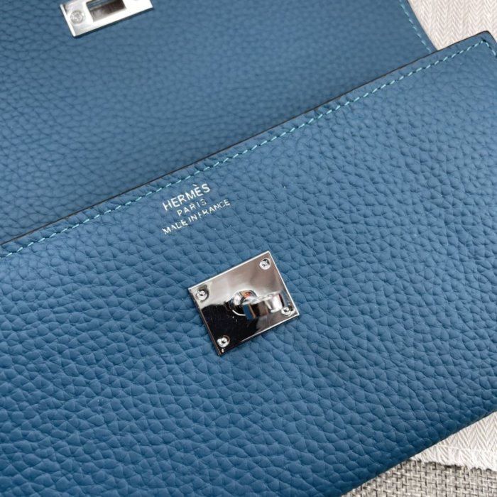 Hermes Womens Mens Wallets Purse Kelly Bag Clutch Leather Design Coin Bag with Original Box