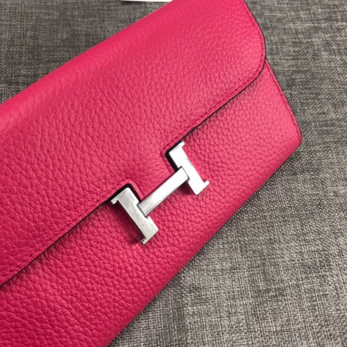 Hermes Womens Mens Wallets Purse Card Holder Leather Long Design Coin Bag with Original Box