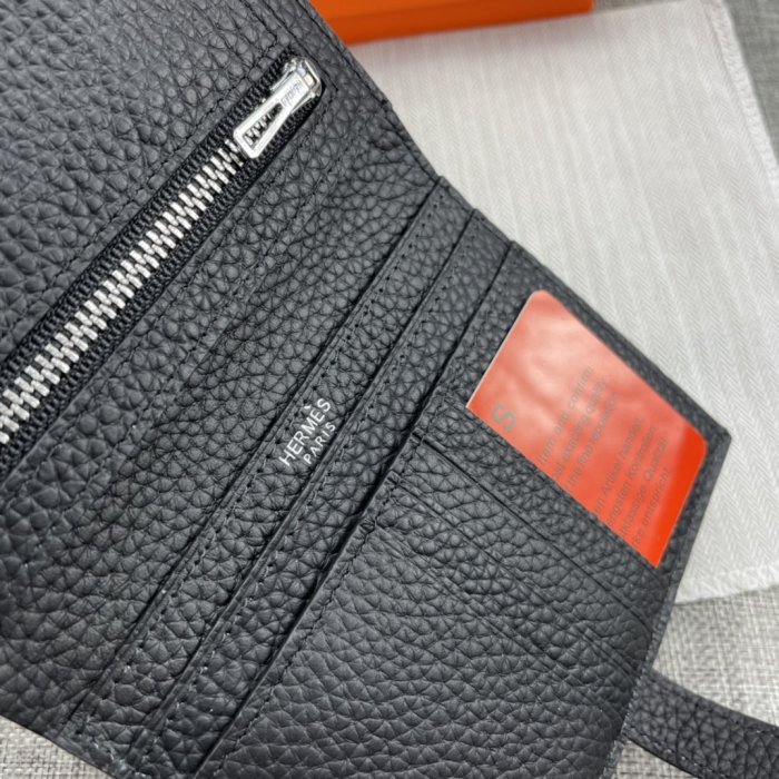 Hermes Womens Mens Wallets Purse Card Holder Leather Design Coin Bag with Original Box