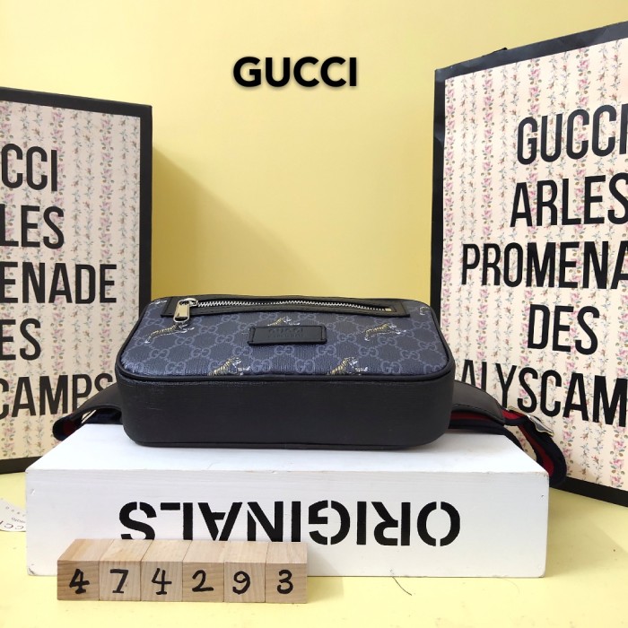 Gucci Mens Bags Crossbody Belts Bags Luxury Brand GG Supreme Canvas Bags for Men with Original Box