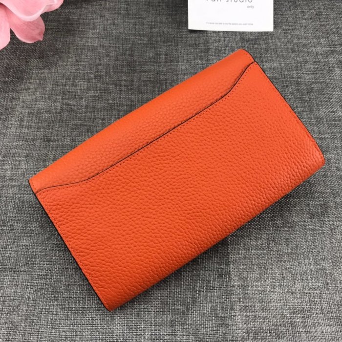 Hermes Womens Mens Wallets Purse Card Holder Leather Long Design Coin Bag with Original Box