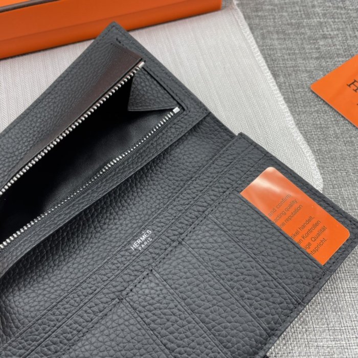 Hermes Womens Mens Wallets Purse Long Clutch Leather Design Coin Bag with Original Box