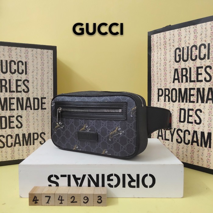 Gucci Mens Bags Crossbody Belts Bags Luxury Brand GG Supreme Canvas Bags for Men with Original Box