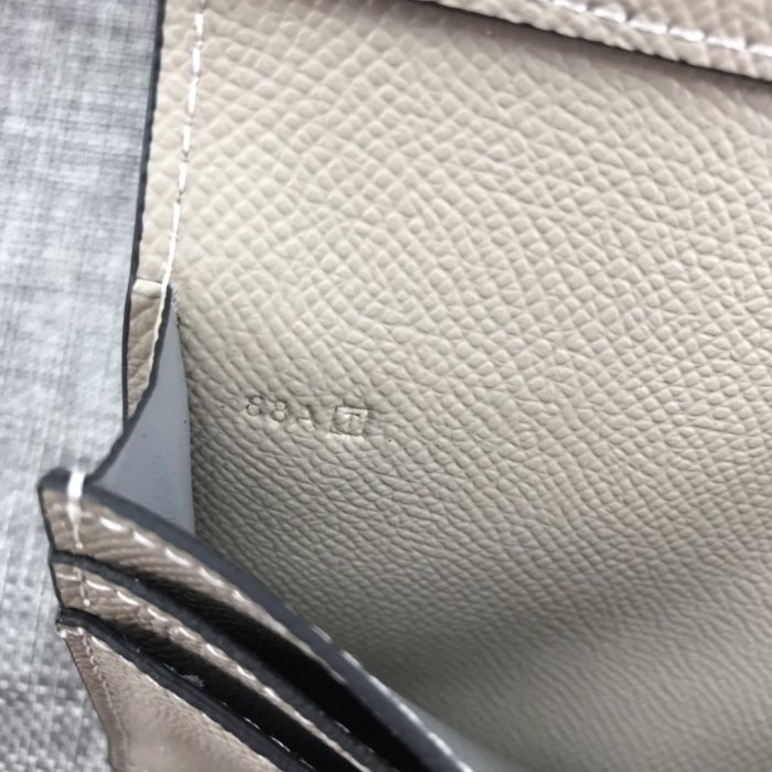 Hermes Womens Mens Wallets Purse Bearn Clutch Leather Design Coin Bag with Original Box