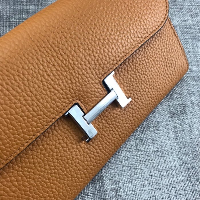 Hermes Womens Mens Wallets Purse Card Holder Leather Long Design Coin Bag with Original Box