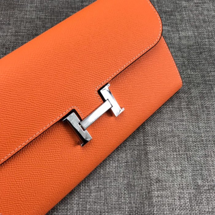Hermes Womens Mens Wallets Purse Card Holder Leather Long Design Coin Bag with Original Box
